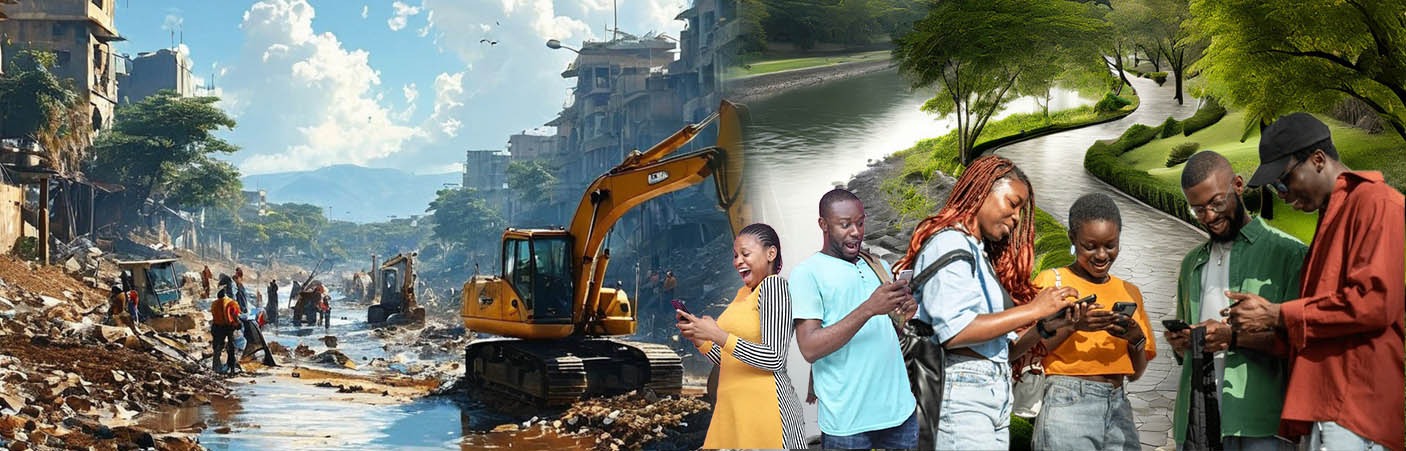 Kenyan youth celebrating unity